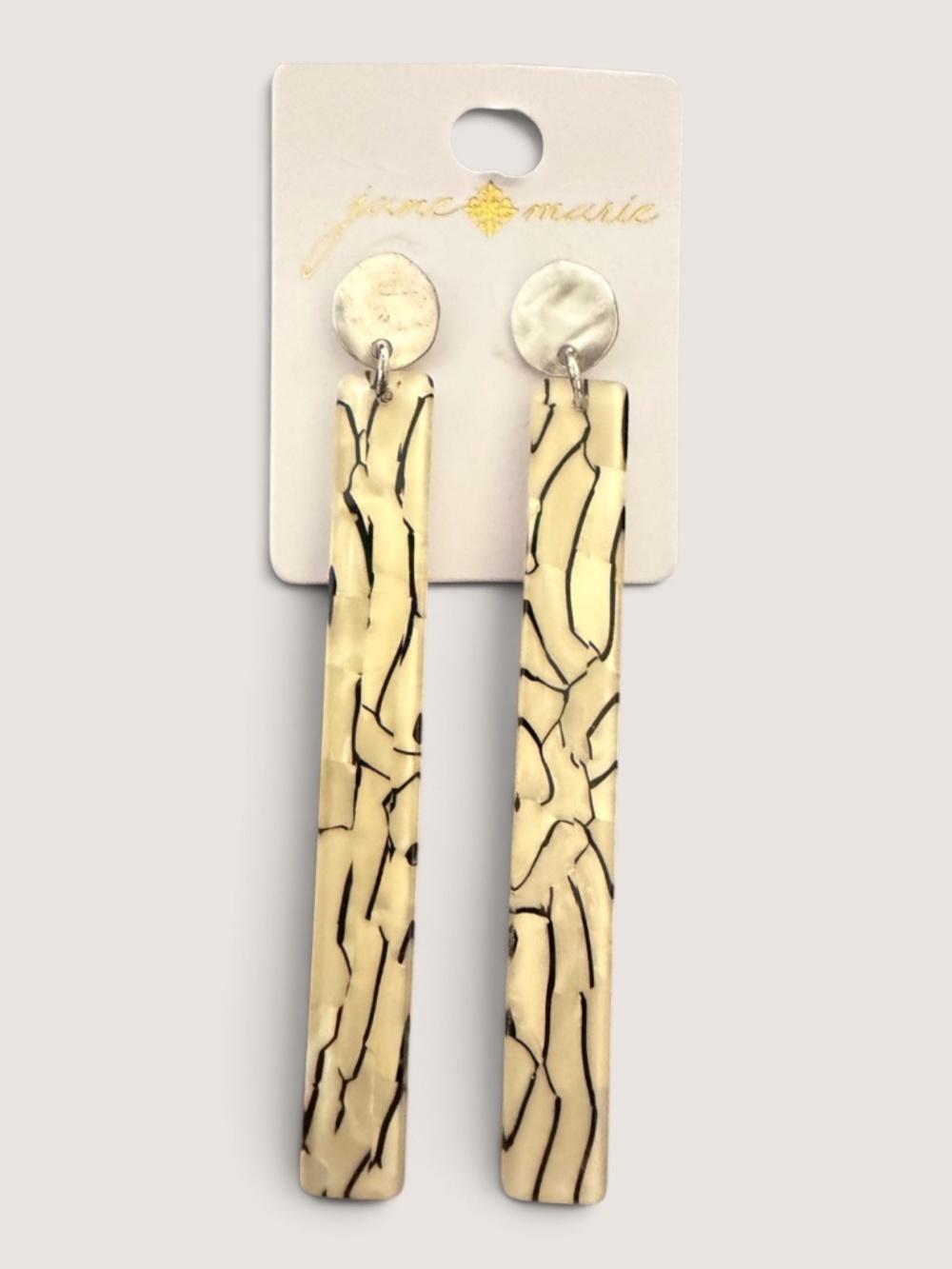 Jane Marie long rectangular dangle earrings